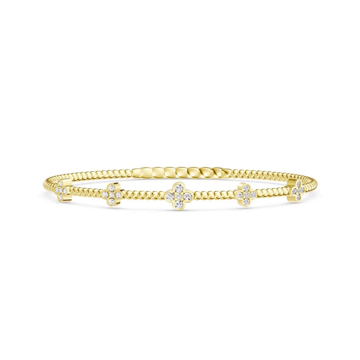 360 degree view of Velocity Active Flex Clover Lab Diamond Bracelet