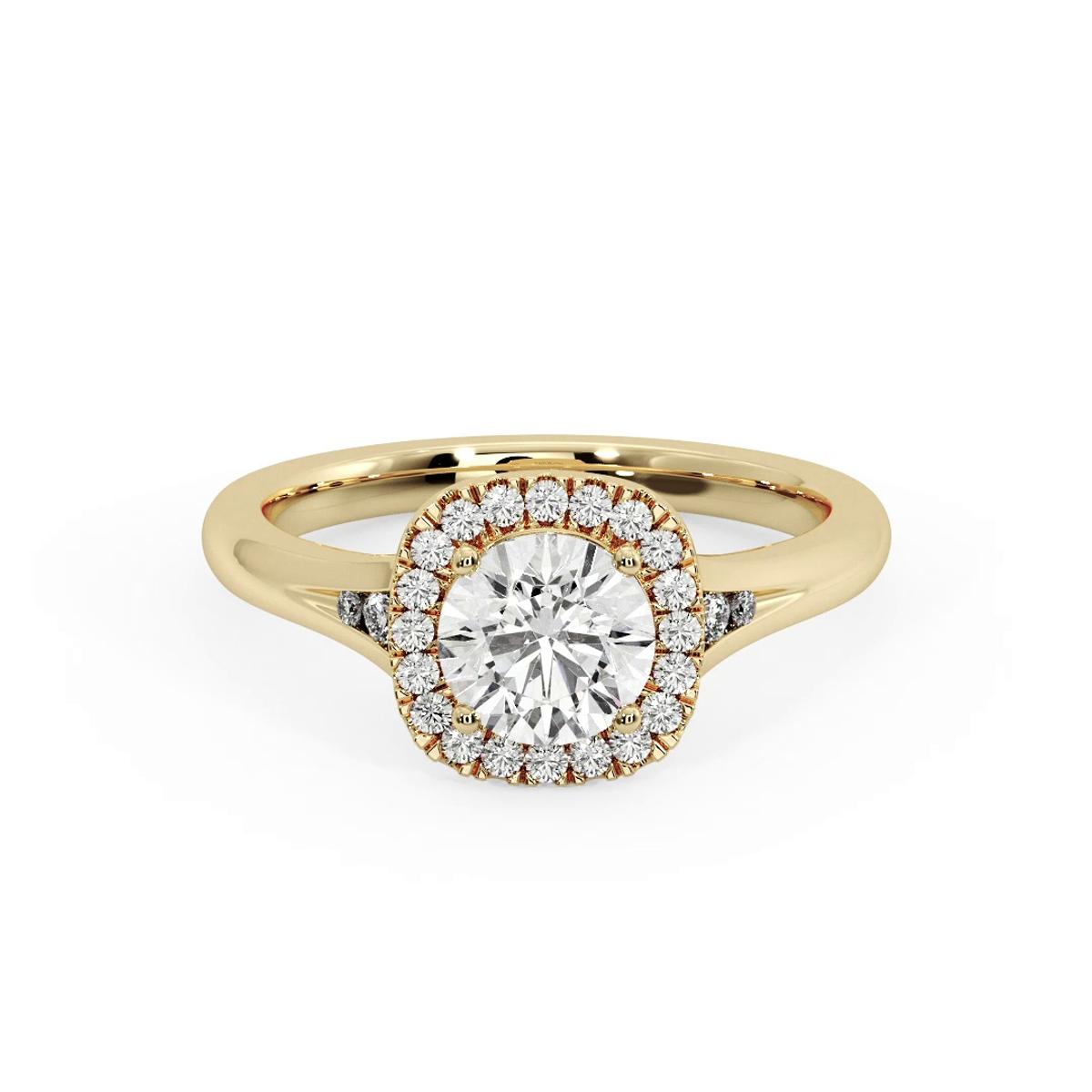 360 degree view of Maryam Halo Engagement Ring