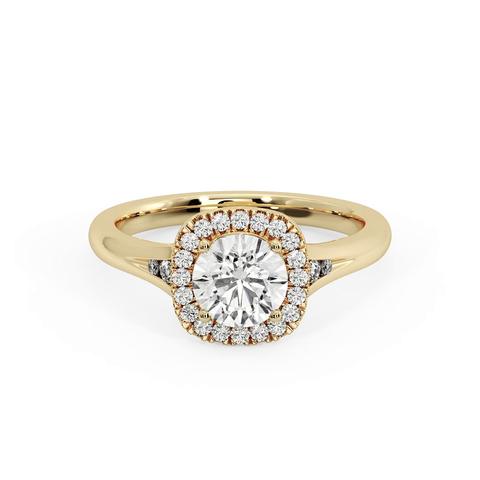 360 degree view of Maryam Halo Engagement Ring
