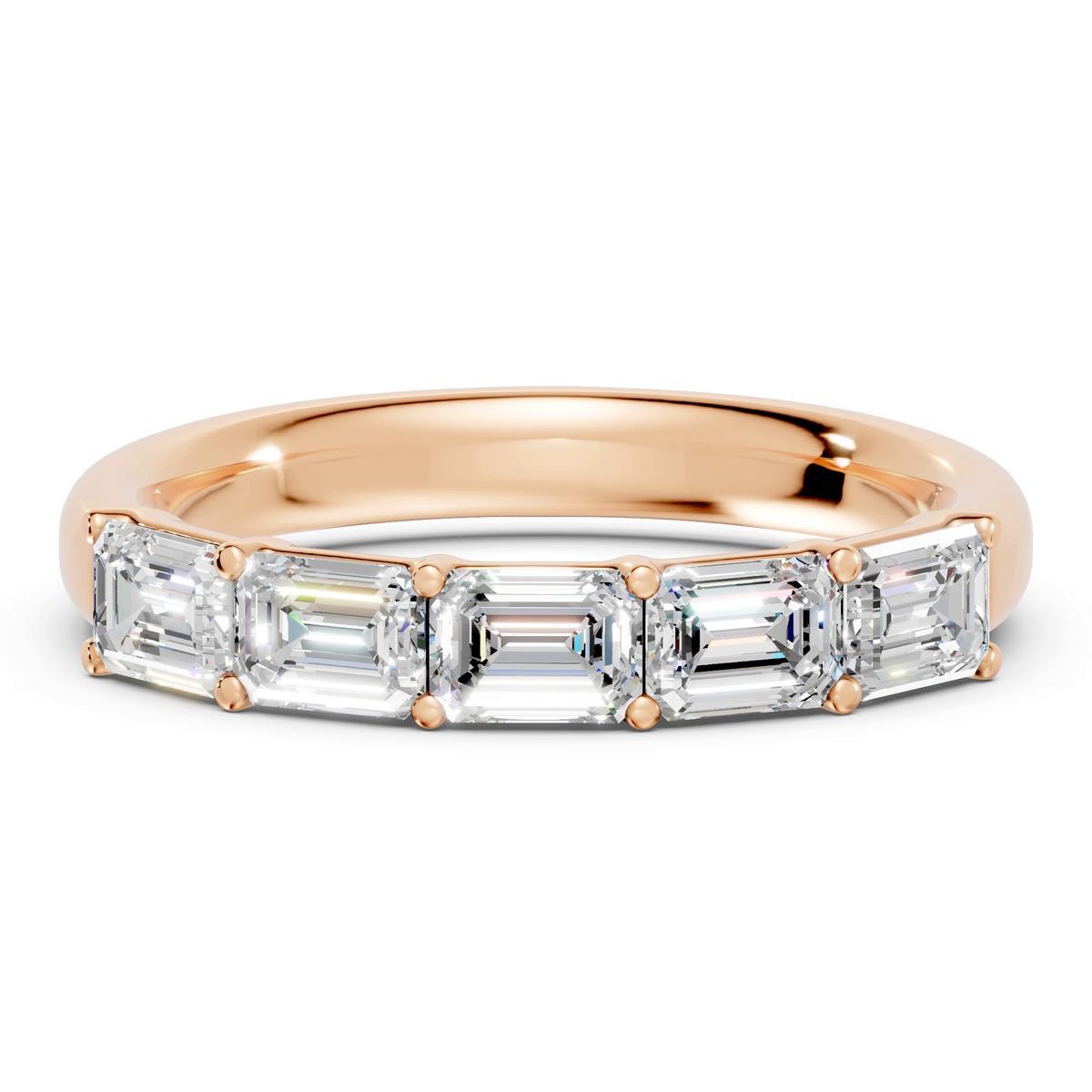 360 degree view of Emerald Five-Stone Lab Diamond Band (1.50 ct. tw.)