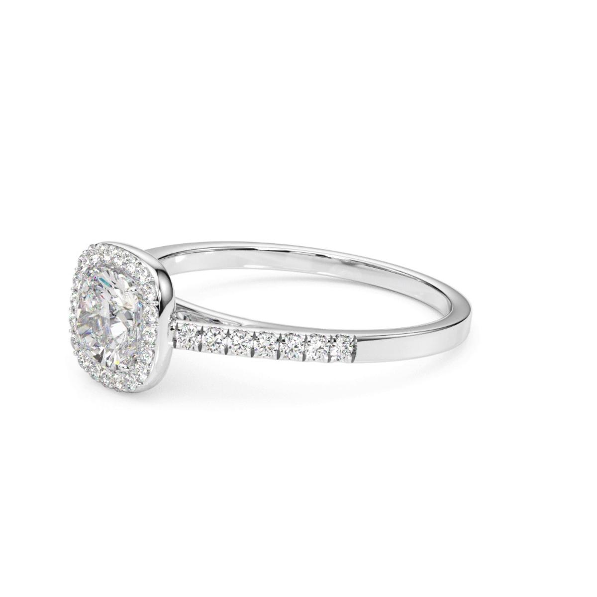 360 degree view of Elizabeth Halo Engagement Ring