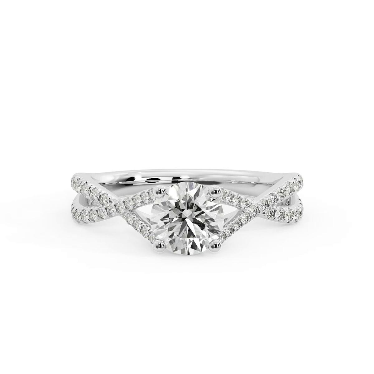 360 degree view of Averie Twist Shank Engagement Ring