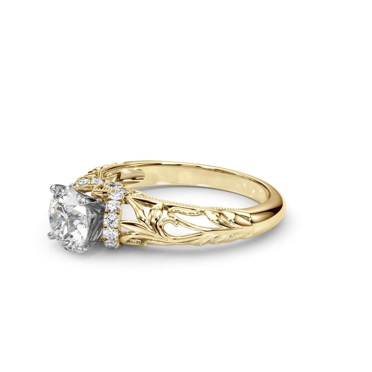 360 degree view of Libra Diamond Collar Engagement Ring