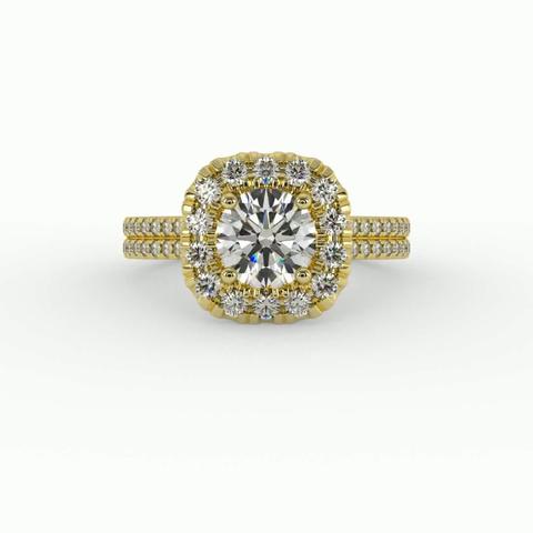 360 degree view of Piper Halo Engagement Ring