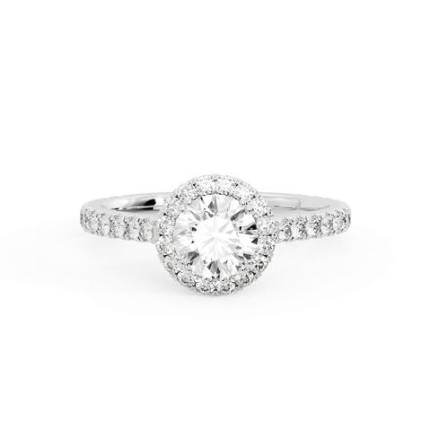 360 degree view of Alison Halo Engagement Ring