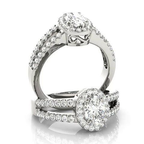 360 degree view of Zya Halo Engagement Ring