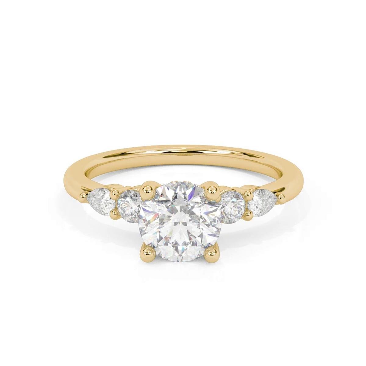 360 degree view of Shauna Hidden Halo Engagement Ring
