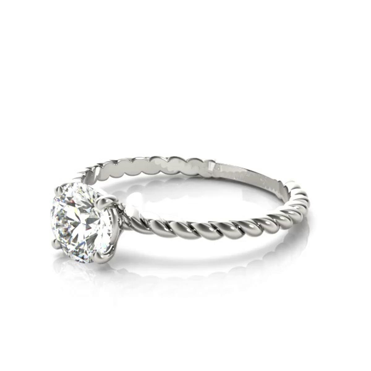 360 degree view of Emilia Twist Engagement Ring