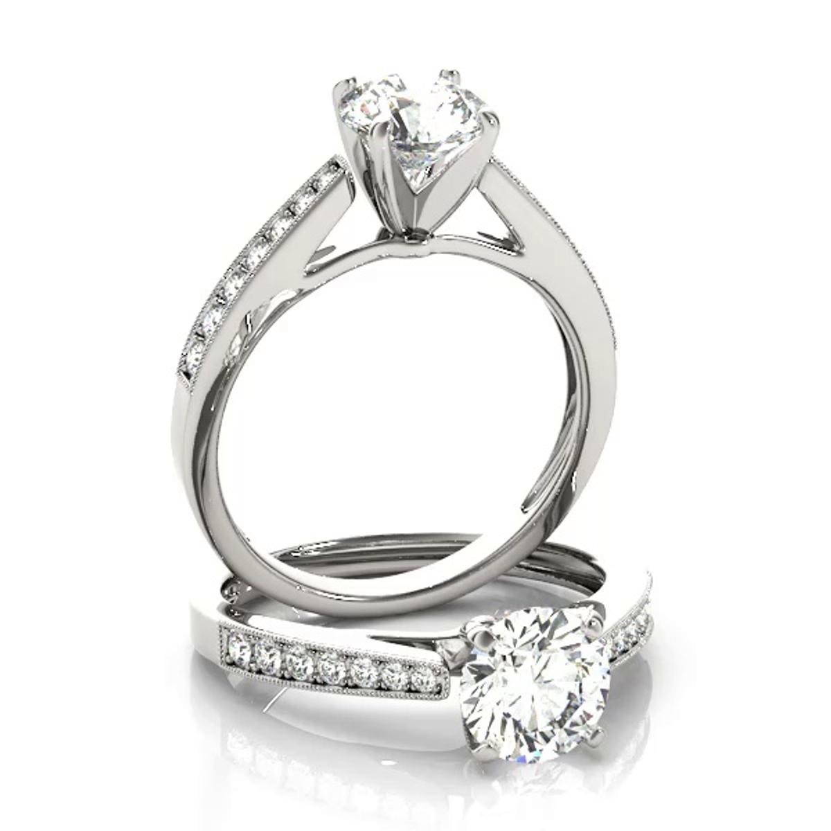 360 degree view of Emmaline Channel Diamond Engagement Ring
