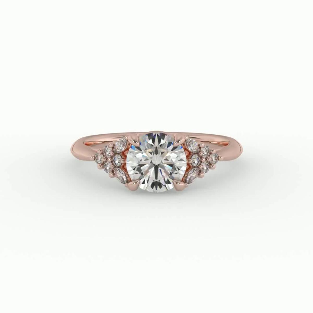 360 degree view of Allison Accented Engagement Ring