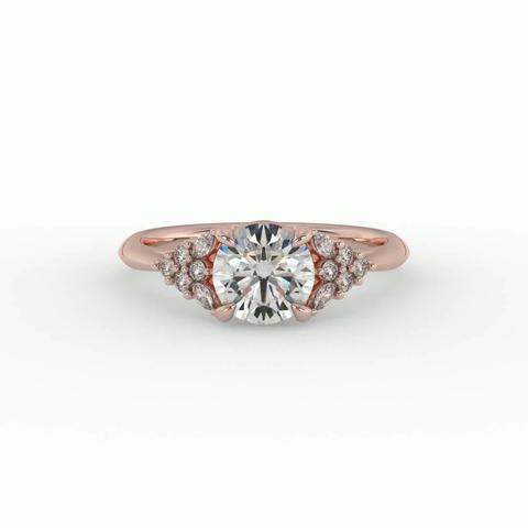 360 degree view of Allison Accented Engagement Ring