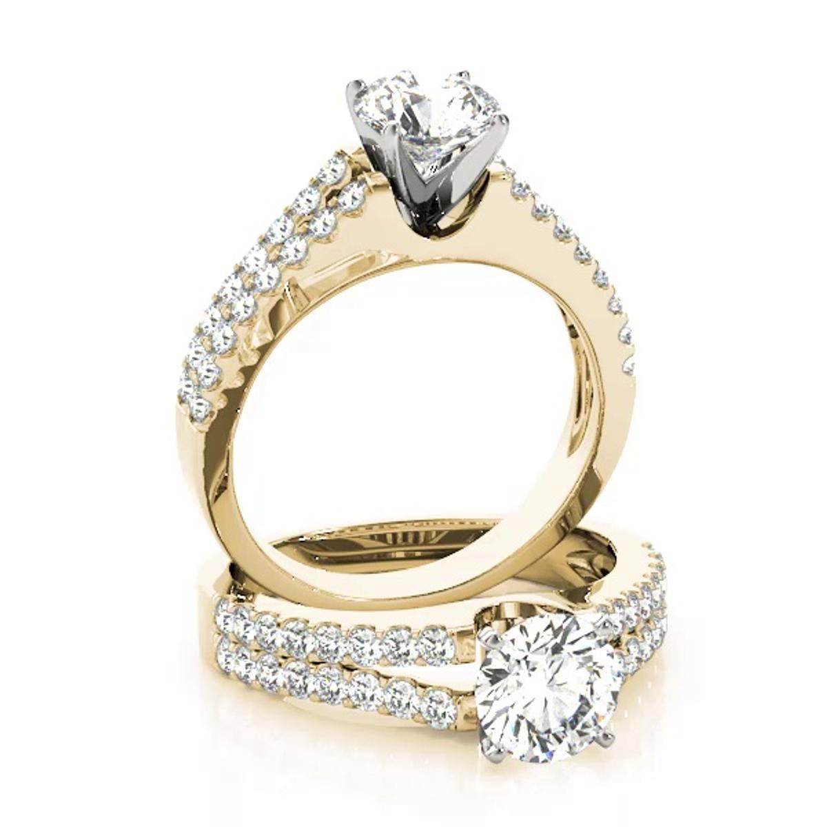 360 degree view of Norma 2 Row Diamond Engagement Ring