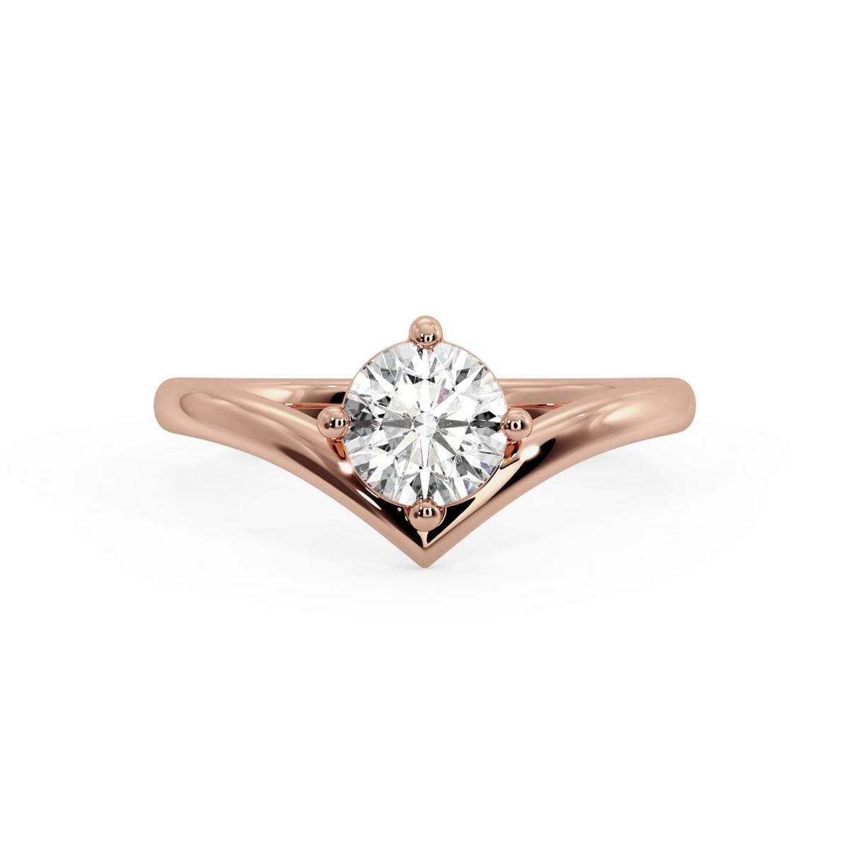 360 degree view of Remy Chevron Solitaire Engagement Ring