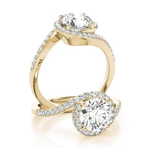 360 degree view of Phoenix Halo Engagement Ring
