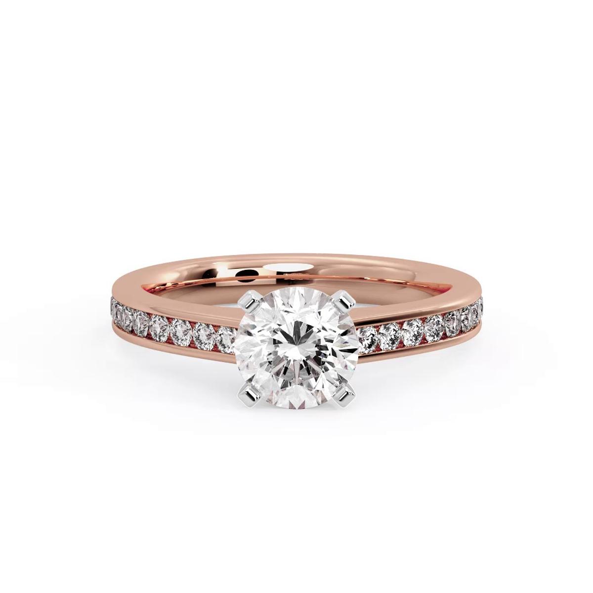 360 degree view of Lyra Channel Engagement Ring