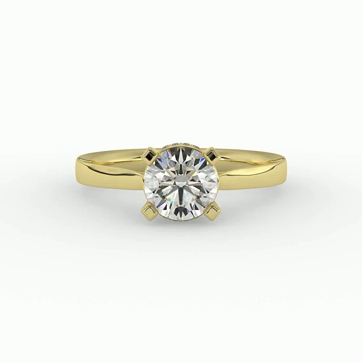 360 degree view of Lyla Hidden Halo Engagement Ring