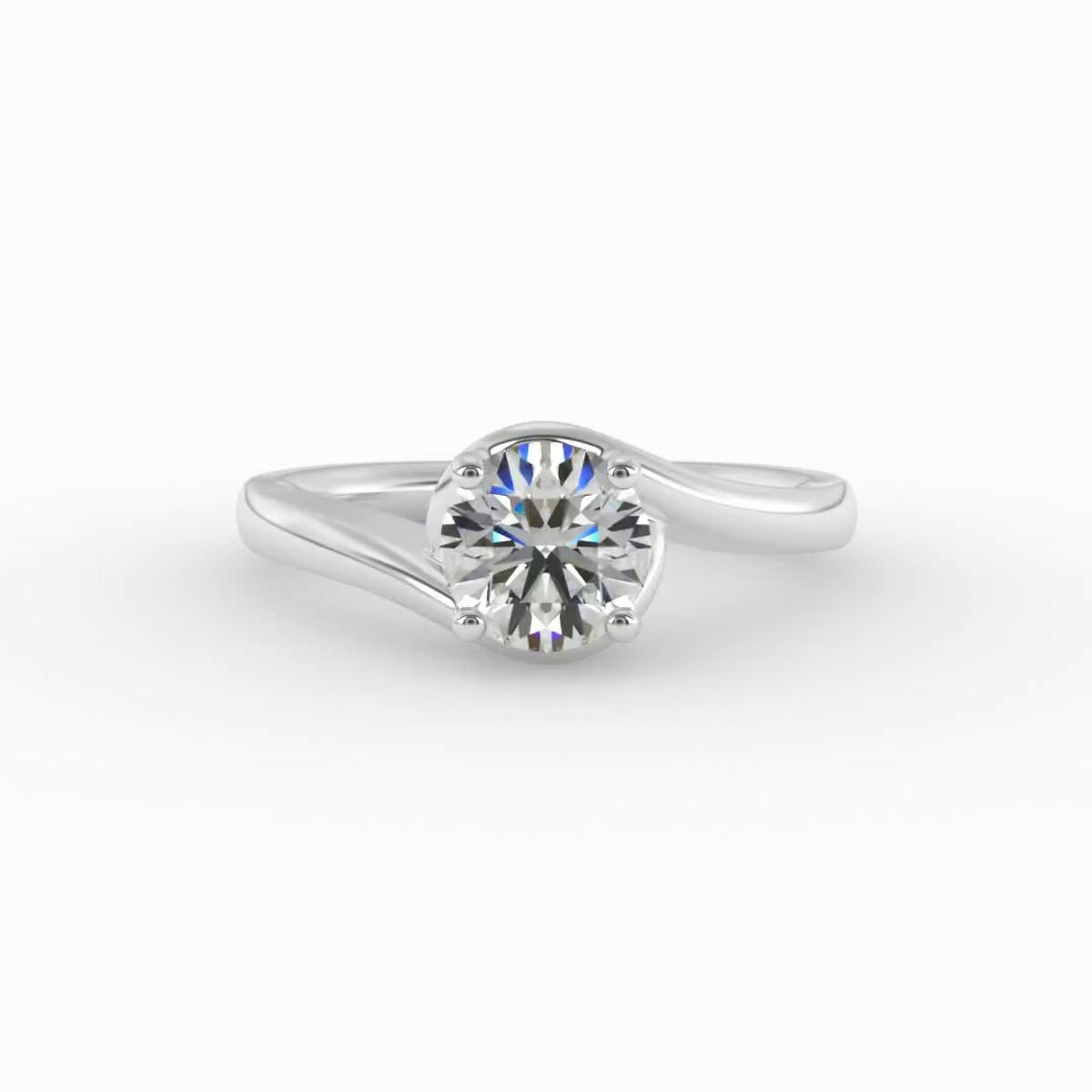 360 degree view of Evelyn Bypass Solitaire Engagement Ring