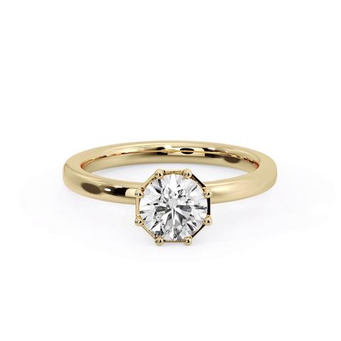 360 degree view of Ariya 8 Prong Hidden Halo Engagement Ring