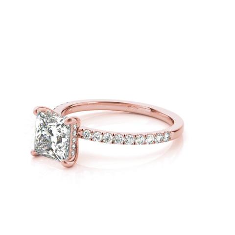 360 degree view of Arya Hidden Halo Engagement Ring