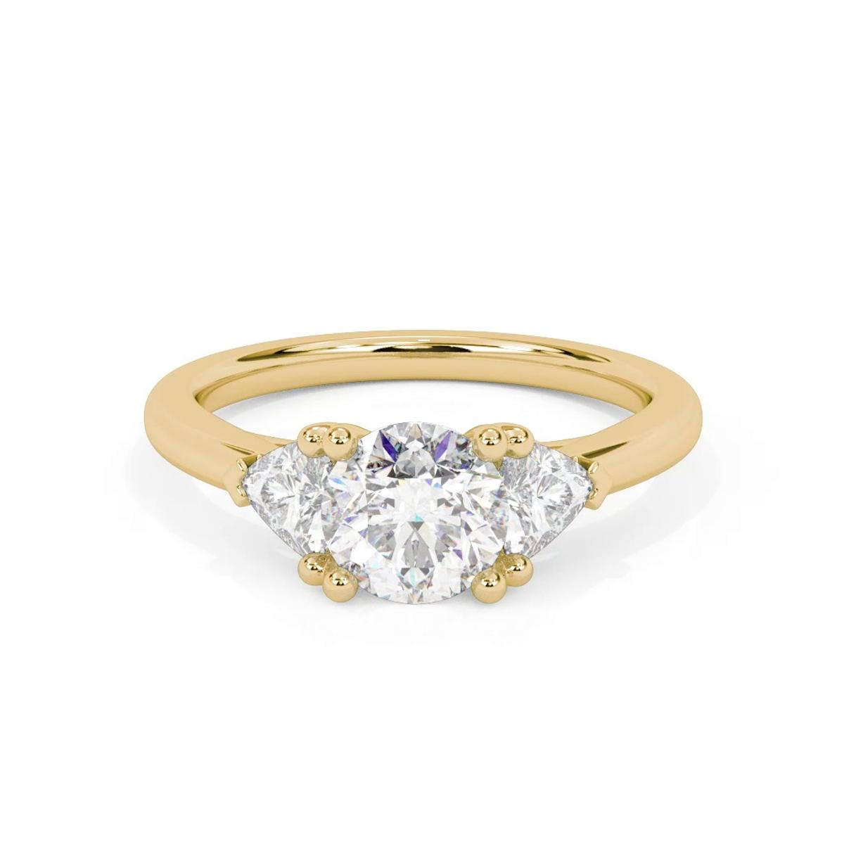 360 degree view of Maura Trillion Lab Three Stone Engagement Ring (0.50 ctw)