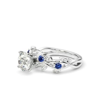 360 degree view of Flamenco Lab Sapphire Twisted Vine & Leaf Engagement Ring