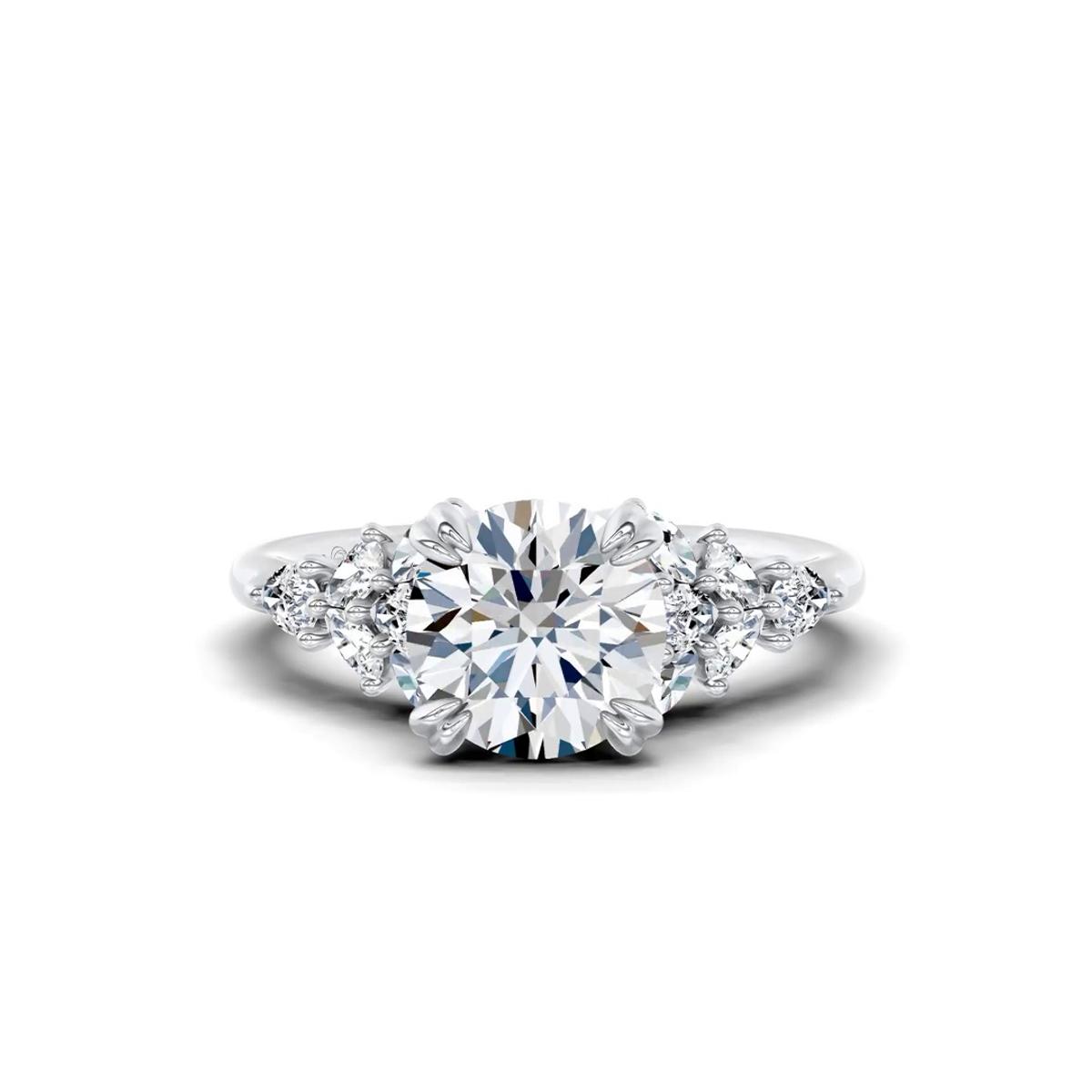360 degree view of Luminous Cathedral Lab Engagement Ring by Christian Siriano