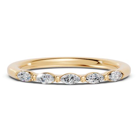 360 degree view of Marquise Five-Stone Lab Diamond Band (0.25 ct tw)