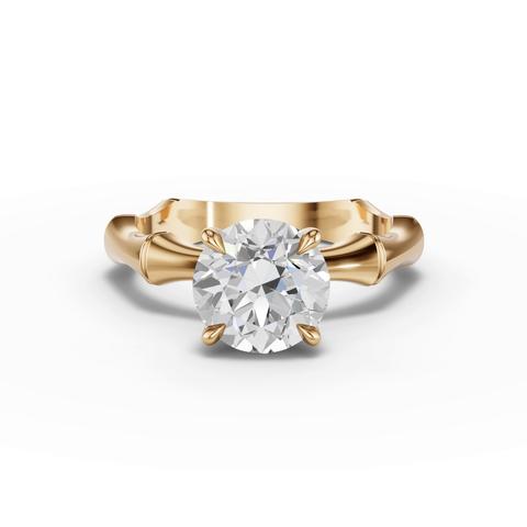 360 degree view of Bamboo Solitaire Engagement Ring