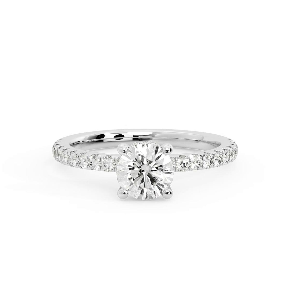 360 degree view of Emory Hidden Halo And Pave Engagement Ring
