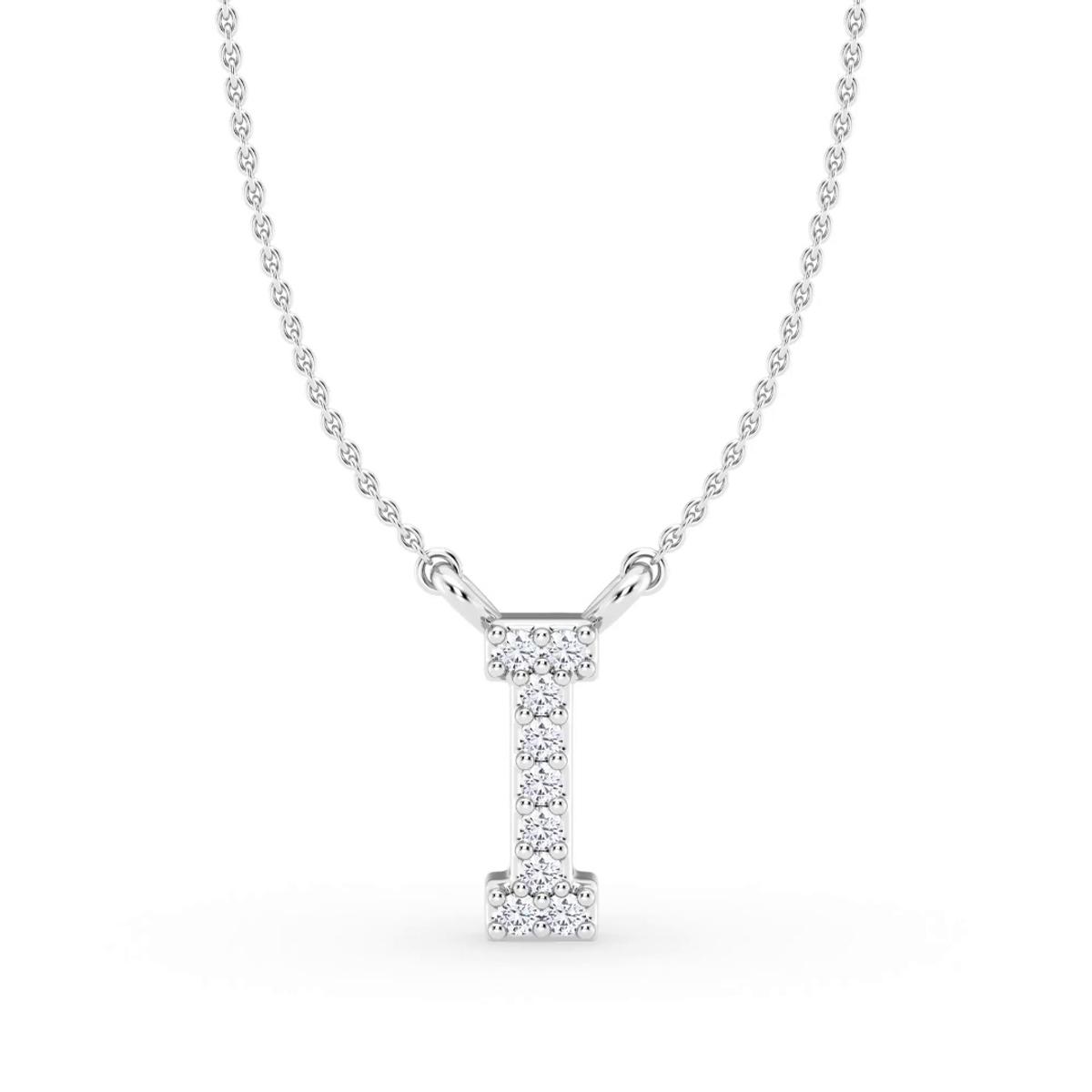 360 degree view of Lab Diamond Initial Necklace – I