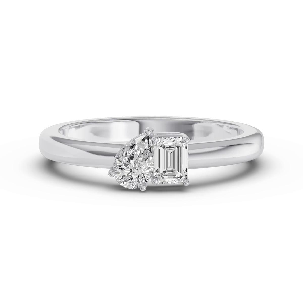 360 degree view of Toi Et Moi Pear & Emerald-Cut Lab Diamond Ring (.50 ct. tw.)