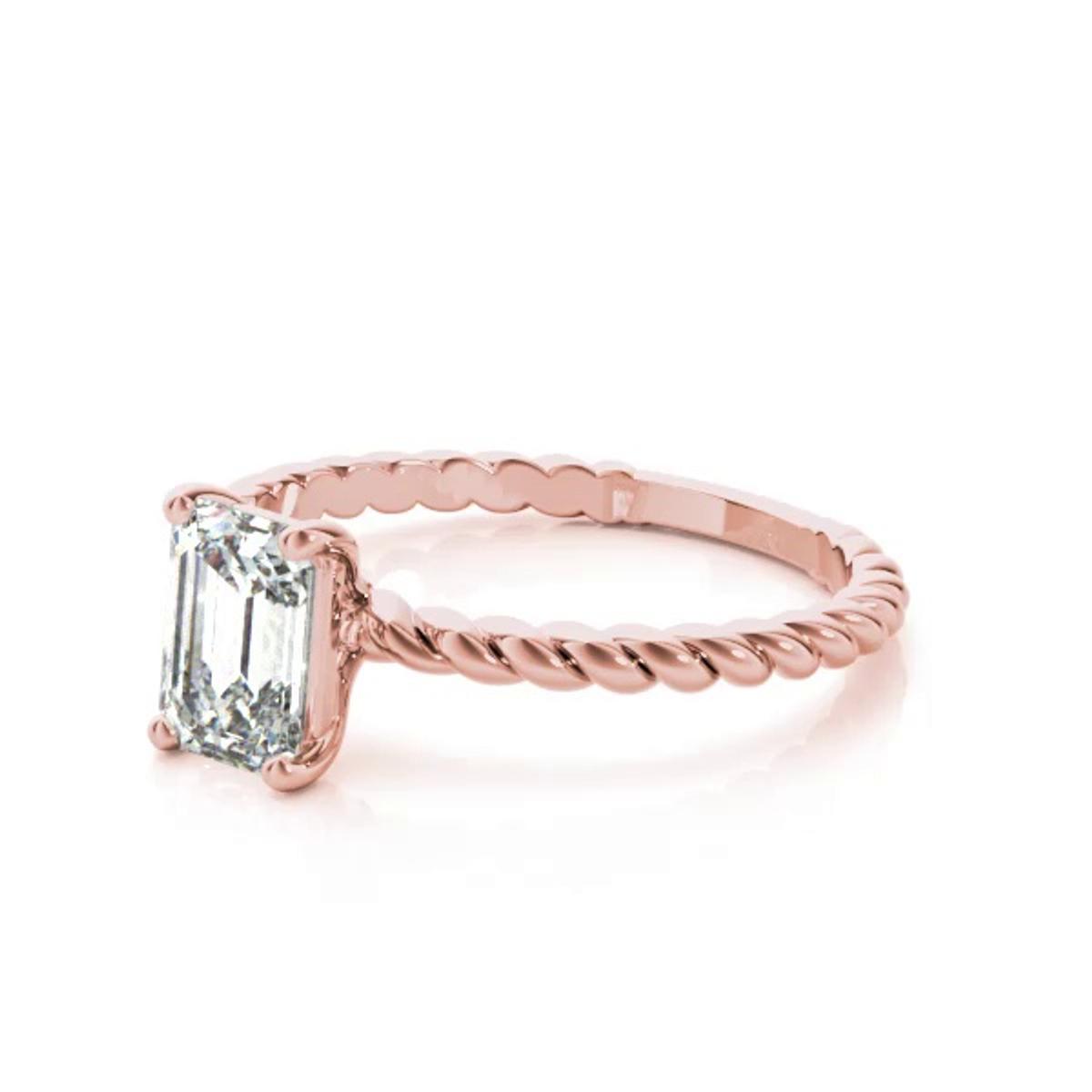 360 degree view of Willow 4 Prong Twist Engagement Ring