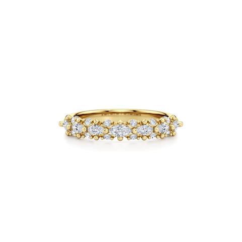 360 degree view of Alira Marquise Lab Diamond Band