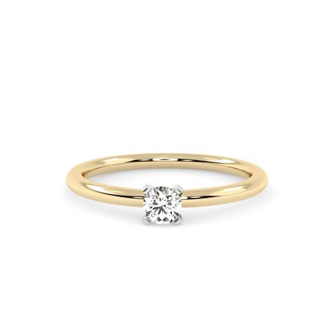 Presentation 4 Prong Solitaire Engagement Ring - 14K Yellow Gold