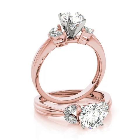 360 degree view of Joyce Marquise Side Stone Engagement Ring