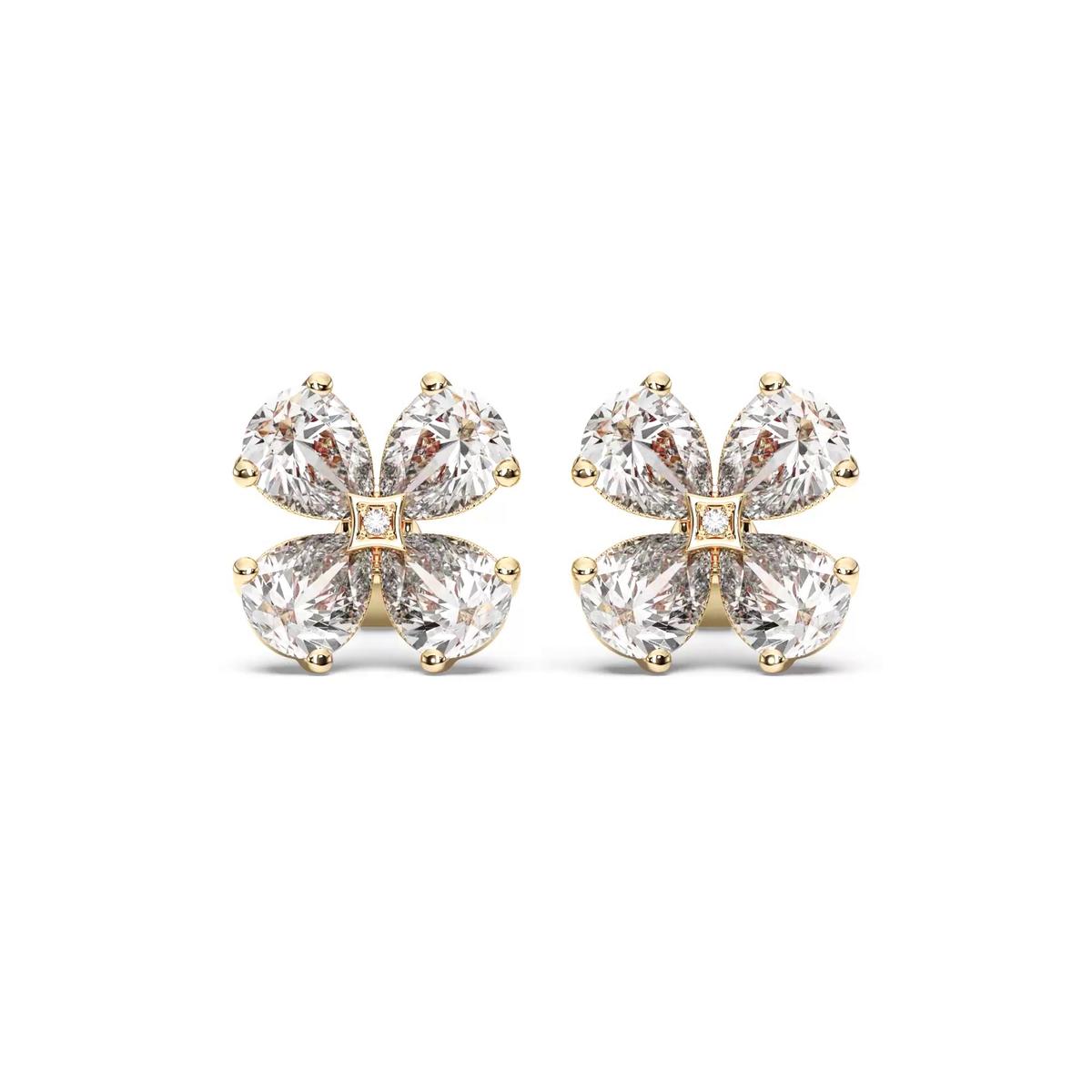 360 degree view of Petralis Pear-Shaped Lab Diamond Earrings