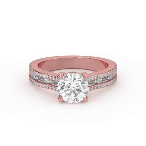 360 degree view of Rochelle Triple Row Diamond Engagement Ring
