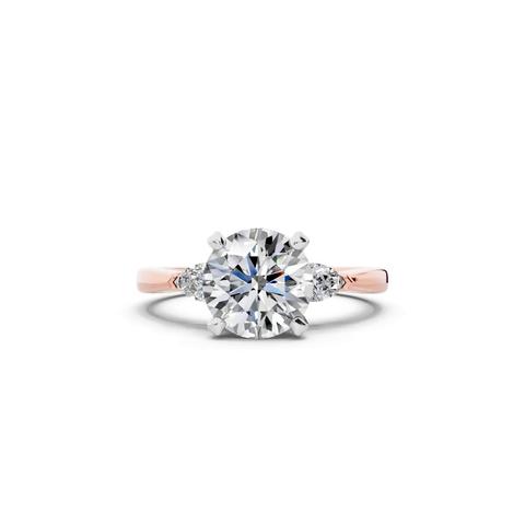 360 degree view of Madison Three-Stone Two-Tone Pear Engagement Ring (.25 ct. tw.)