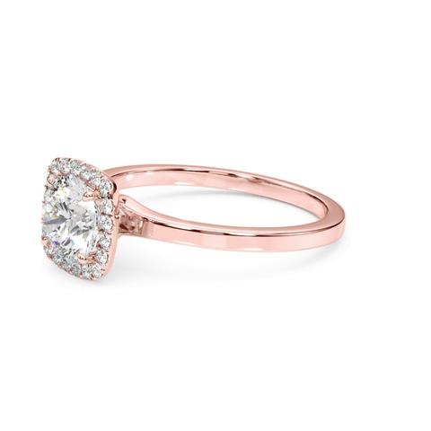 360 degree view of Mallory Halo Engagement Ring