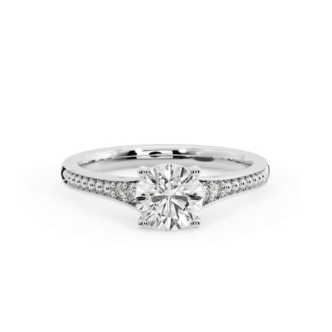 360 degree view of Meredith Beaded Engagement Ring