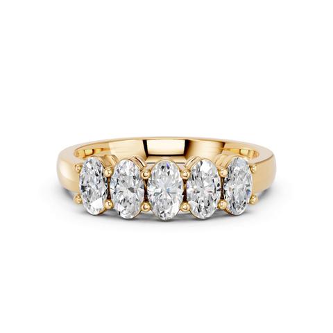 360 degree view of Five-Stone Oval Lab Diamond Band (2 ct. tw.)