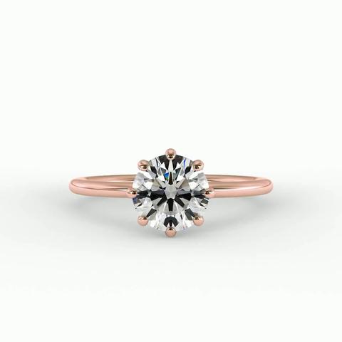 360 degree view of Adelina Solitaire Engagement Ring