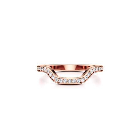 360 degree view of Orla Contoured Pavé Diamond Band