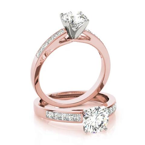 360 degree view of Mojave Princess Cut Channel Engagement Ring