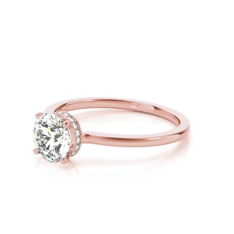 360 degree view of Amelia Hidden Halo Engagement Ring