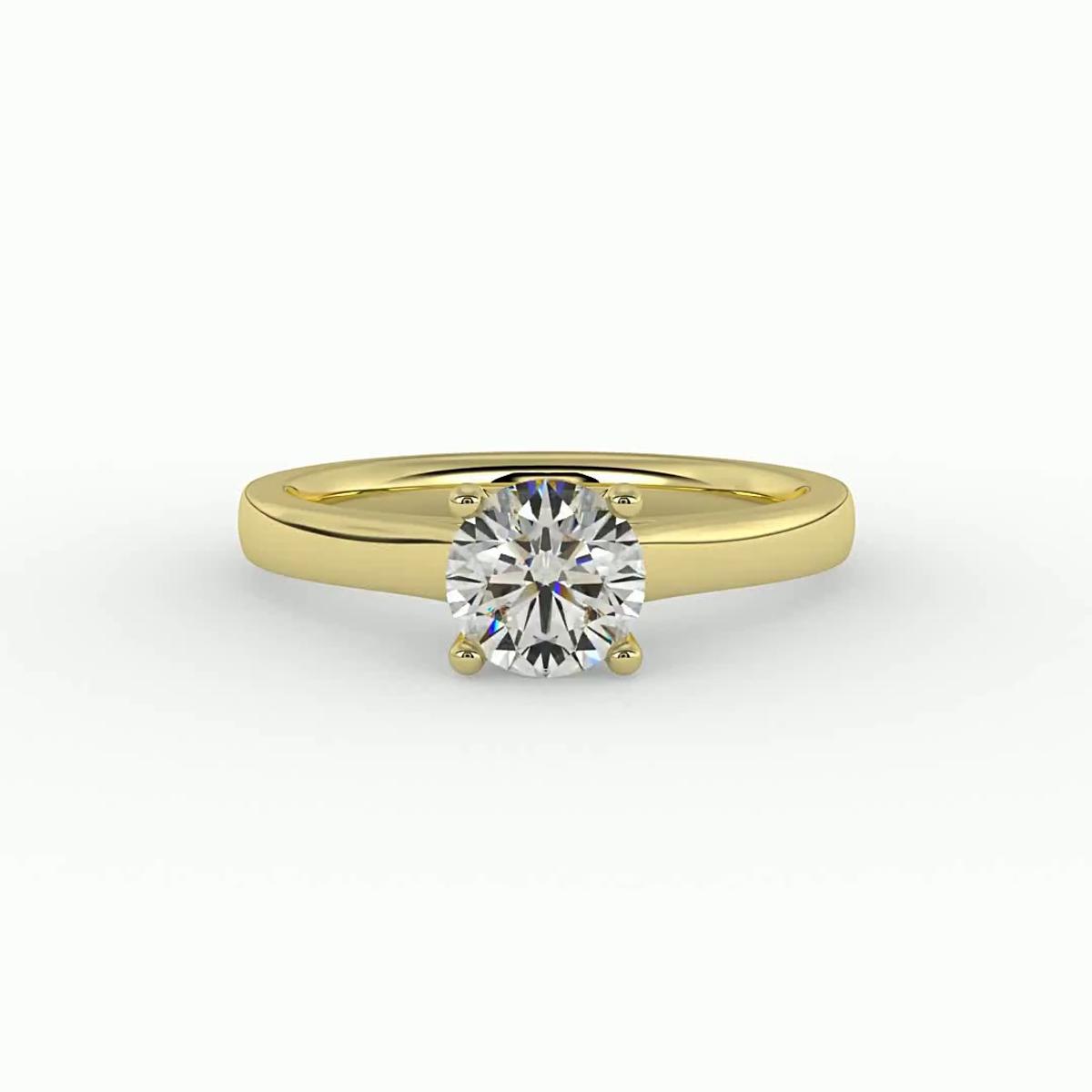 360 degree view of Rose Solitaire Engagement Ring