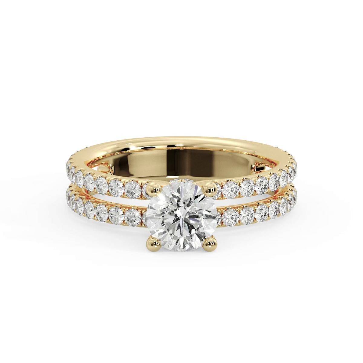 360 degree view of Cassidy Hidden Halo Engagement Ring