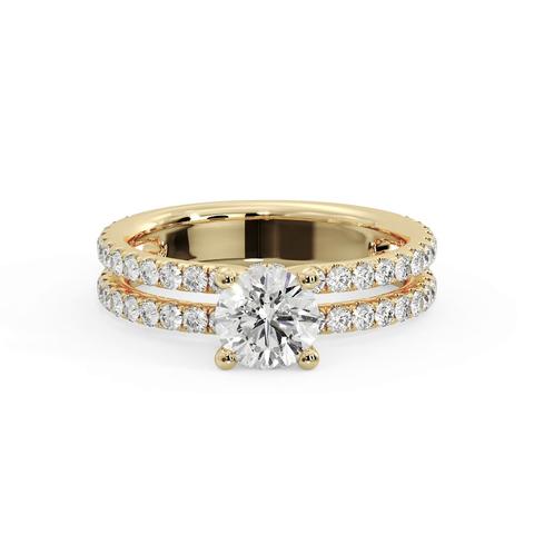360 degree view of Cassidy Hidden Halo Engagement Ring
