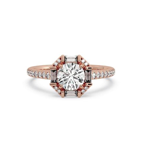 360 degree view of Destiny Halo Engagement Ring