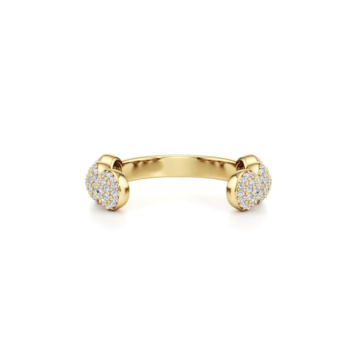 360 degree view of Portella Pavé Disc Open Band